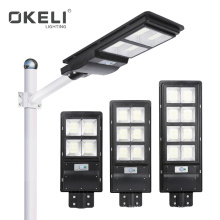 OKELI Factory Direct Sale Outdoor Waterproof IP65 90w 200w 300w All In One Solar Powered Led Street Light